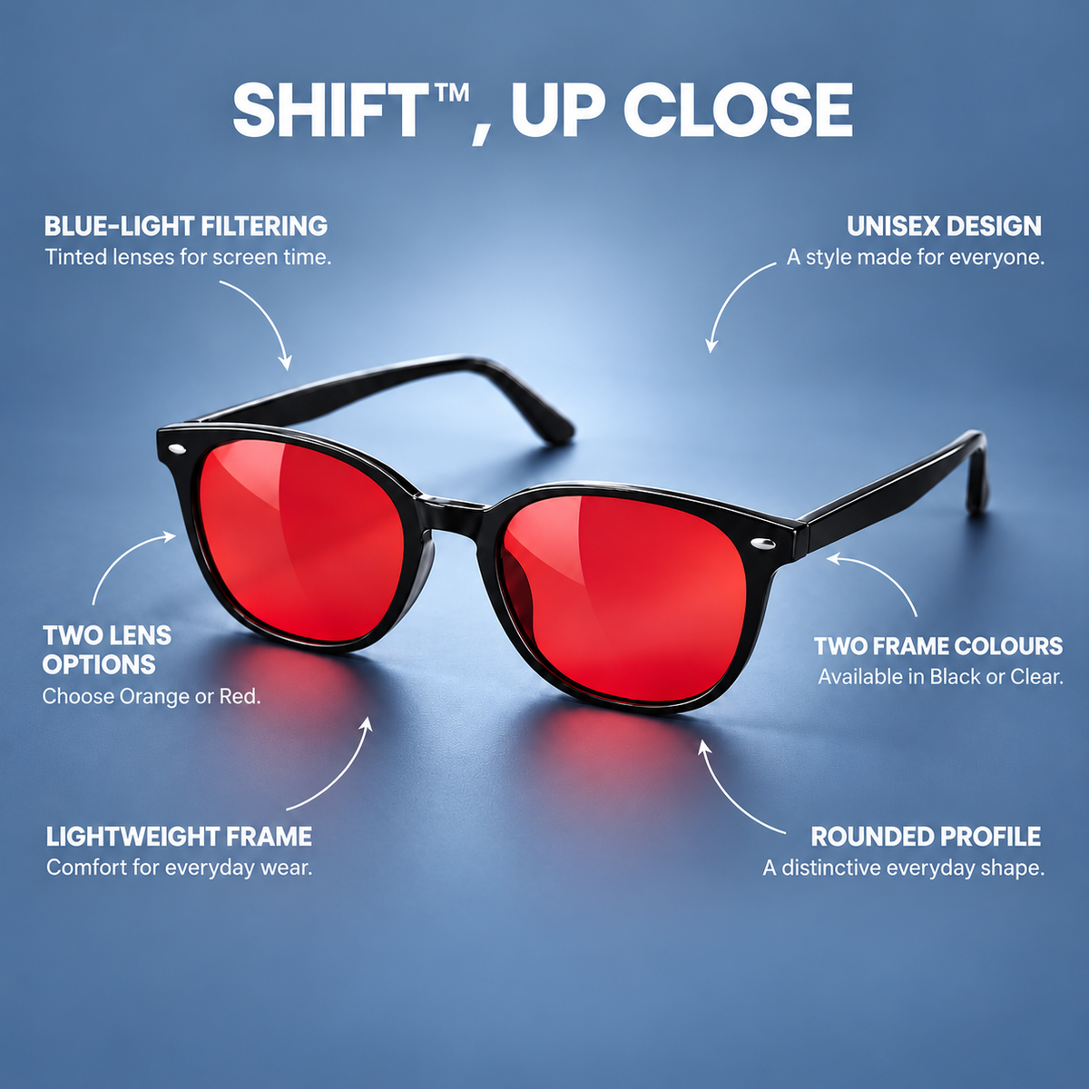 Shift™ — Blue Light Glasses.